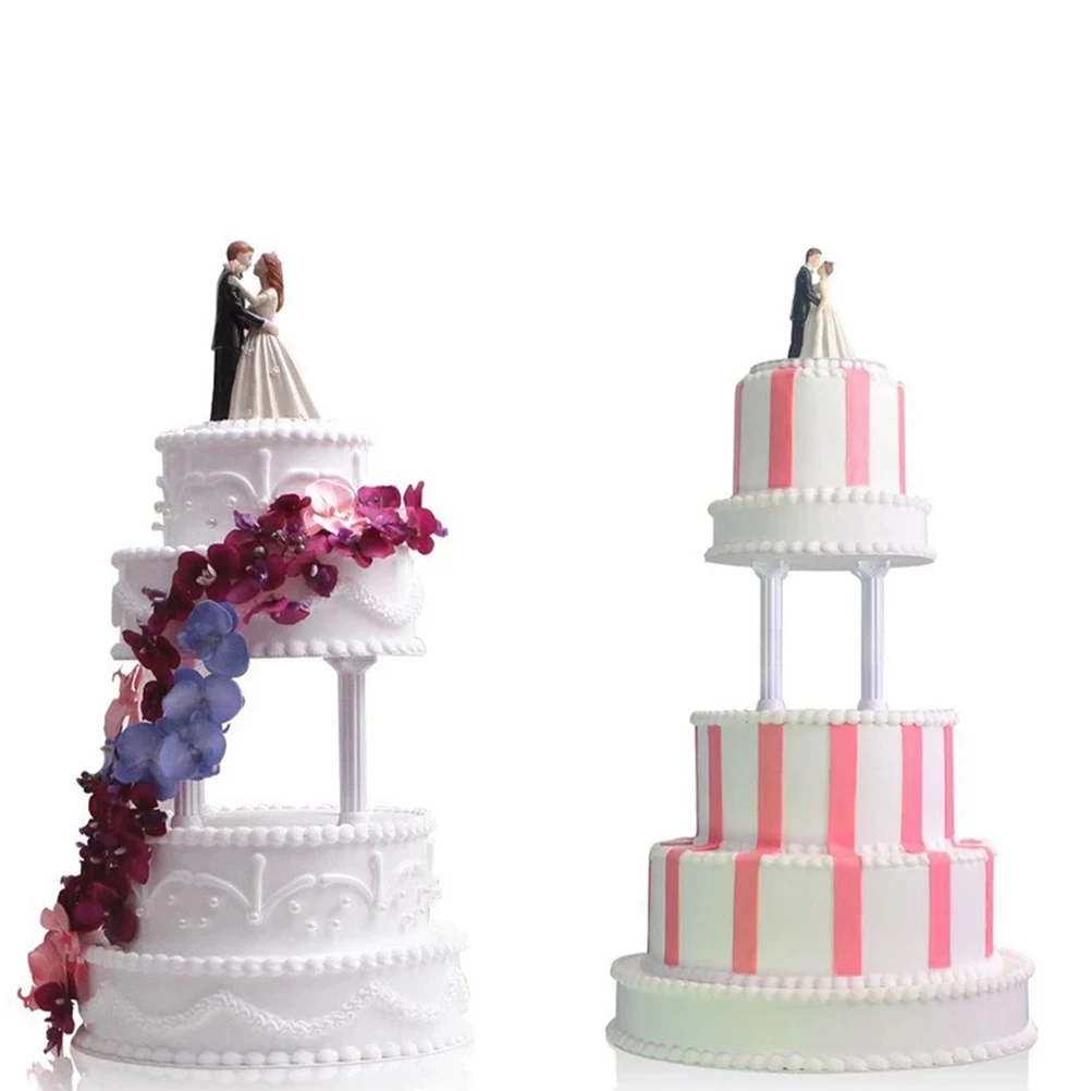 

12pcs Plastic Cake Support Roman Stands Tier Stacking Kits Wedding Food Display Pillars Dowels for Cake Base Stand Sets