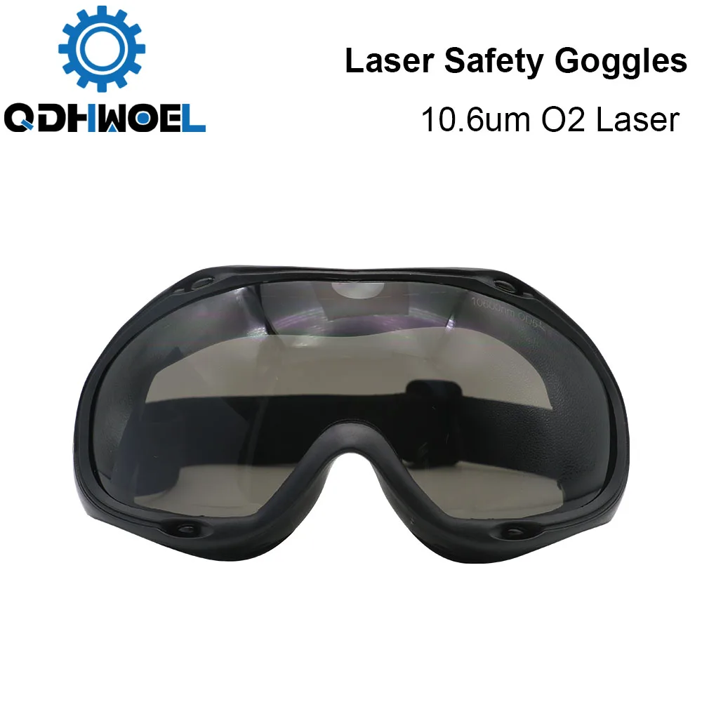 QDHWOEL-Lunettes de sécurité laser à fibre de CO2 Hong6 + 10,6 um, style F 10600nm, lunettes de protection, bouclier, lunettes de protection pour machine à CO2