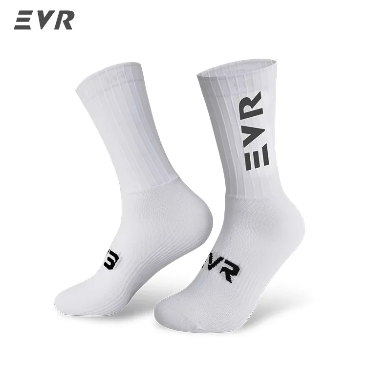 Image of EVR Radsocken, rutschfeste, atmungsaktive Sportsocken, pneumatische Socken für Straßenradfahren, Laufsocken, mittellange professionelle Drucksocken