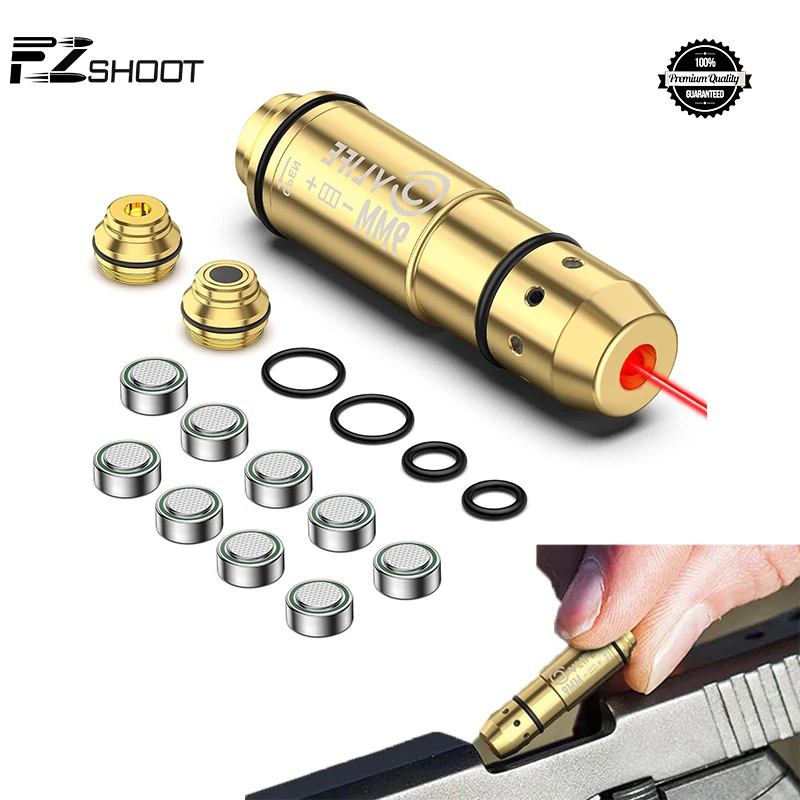 

EZshoot 380ACP Training Laser Cartridge 9x19 9MM Luger 38SPL 40S&W 45ACP Dry Fire Training Bullet Laser Collimator Airsoft