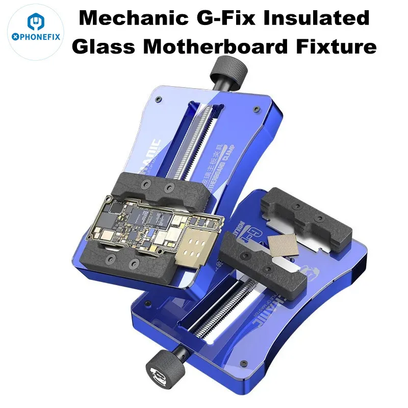 MECHANIC G-Fix Jig Universal Heat Resistant Tempered Glass Fixture Tablet Phone PCB Motherboard CPU Chip IC Planting Tin Clamp