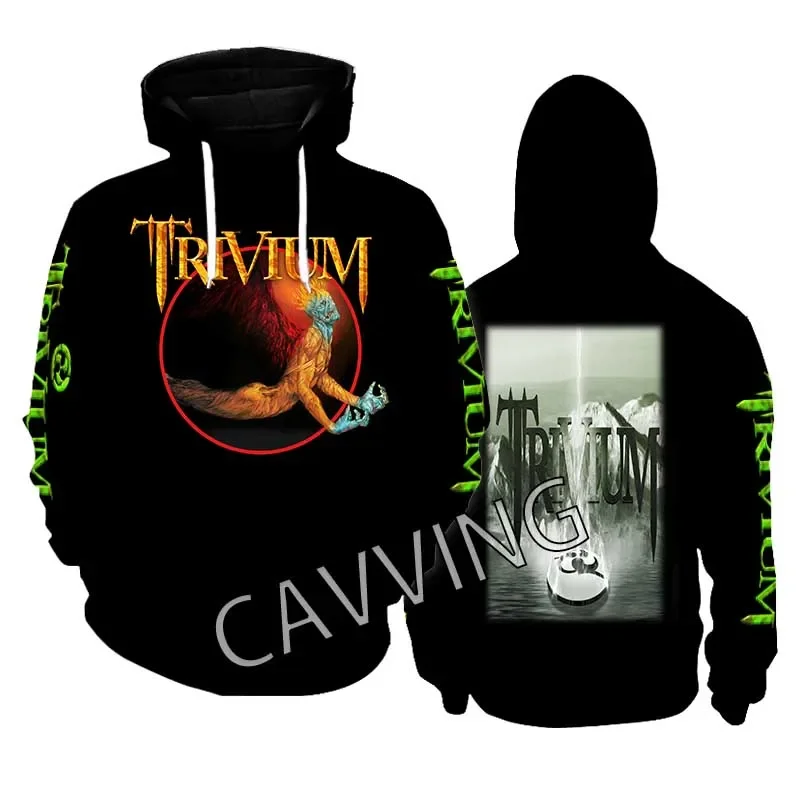 New Fashion Printed Trivium Band  Metal Rock Aesthetic Hoodies Sweatshirt Gothic Top Harajuku Cotton Unisex Clothing  CC3