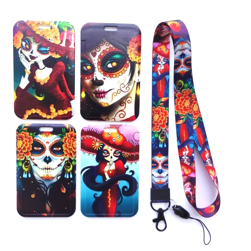 Catrina Style Girls Lanyard Slide ABS ID Card Holder for Office and chool ID Badge Holder Drop Shipping