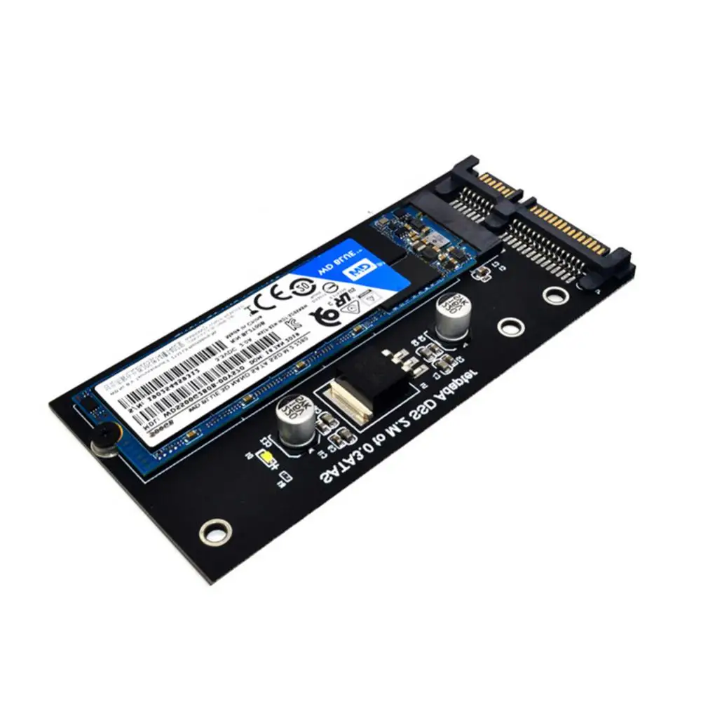 Aubess-Cartão Adaptador Solid State Drive, Cartão de Conversão Interface, M.2 SATA para SATA3 NGFF SSD, 6G