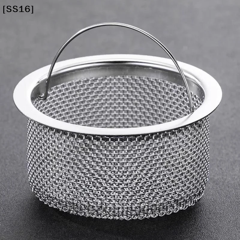 〔SS16〕Stainless Steel Kitchen Sink Drain Strainer Fine Mesh Easy Lift Handle Prevents Food Waste Clogging Pipes For Daily Use