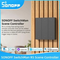 SONOFF SwitchMan R5 Scene Controller with Battery 6-Key Free-Wiring eWeLink-Remote Control Works SONOFF M5/MINIR3 Smart Home