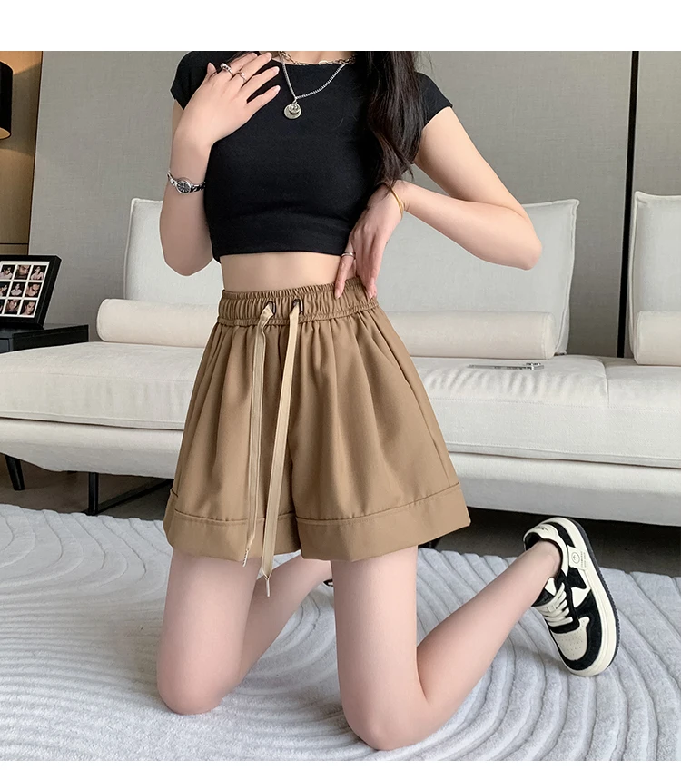 Pantaloni sportivi a vita alta da donna estivi sottili pantaloni a gamba larga casual dimagranti taglia piccola taglie forti pendolari Sle Faion coreano