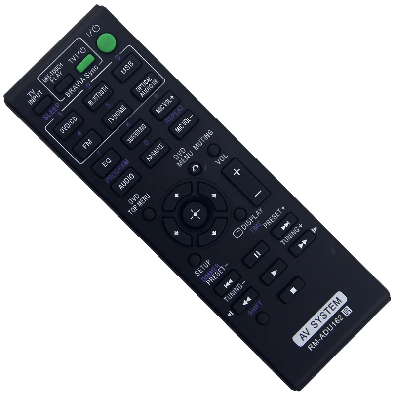 RM-ADU162 remote control is compatible with Sony AV amplifiers DAV-DZ350 DZ650 SS-T125 WS123 TS123 TS125 CT123 TZ140 14923711