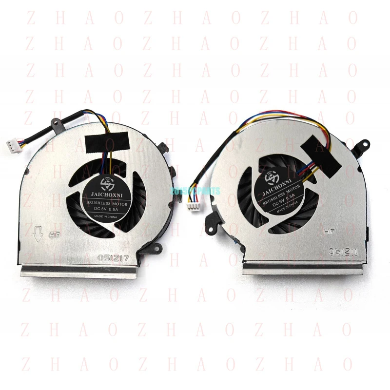 

L+ New for MSI GE62 GF62 GL62 GP62 GE62VR GE72VR GP62MVR CPU & GPU Fans 4 pins