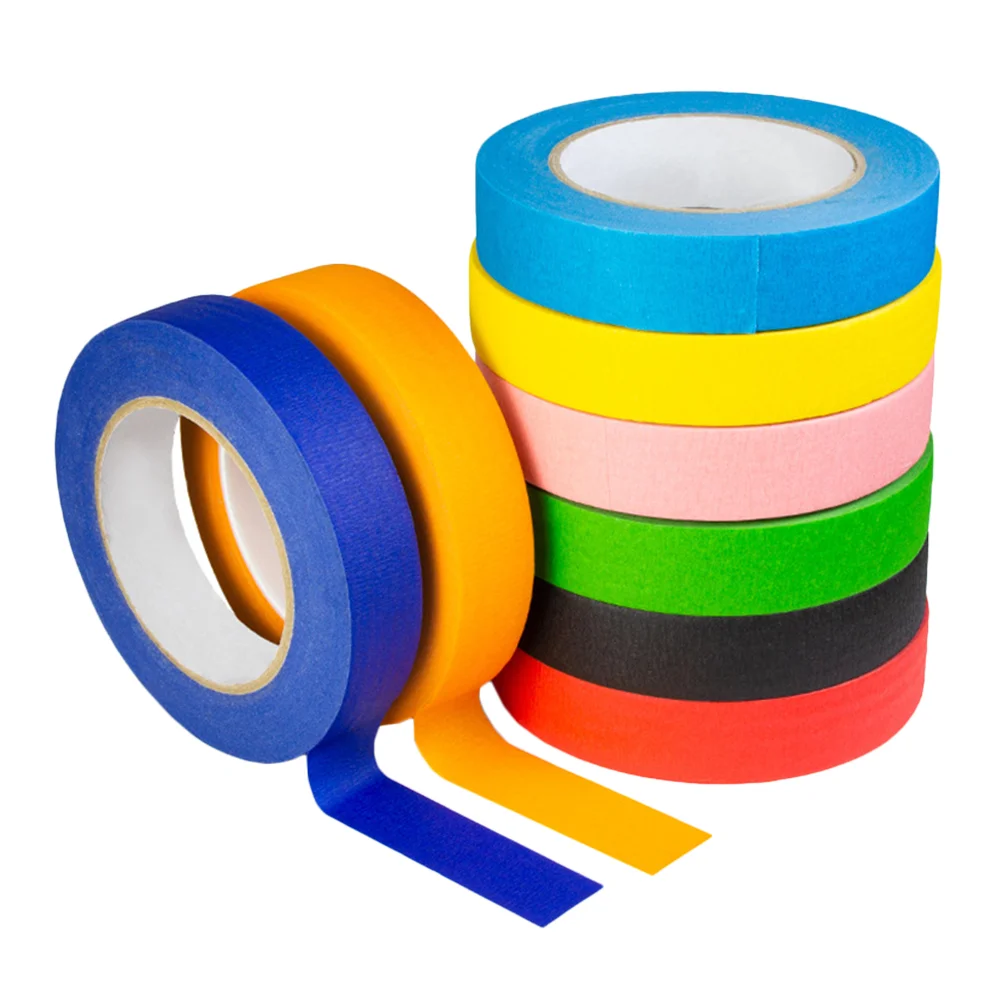 

8 Rolls Rainbow Washi Tape Crafts Tapes Aesthetic Decor DIY for Scrapbook Tear-off Journaling