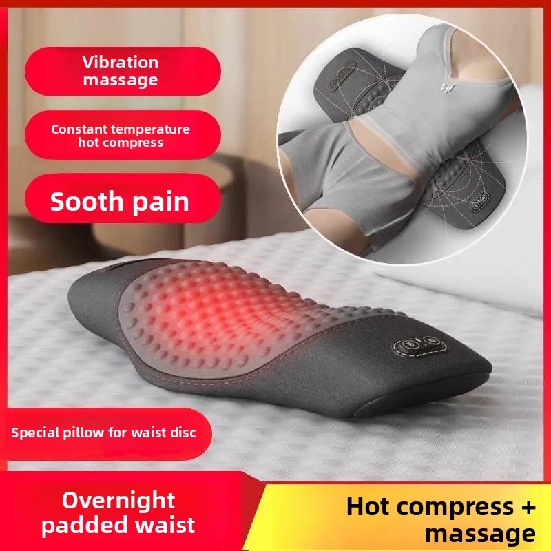 

Lumbar strength pillow, spinal massage, non traction heating application, repair cylinder, sleep aid, neck pillow