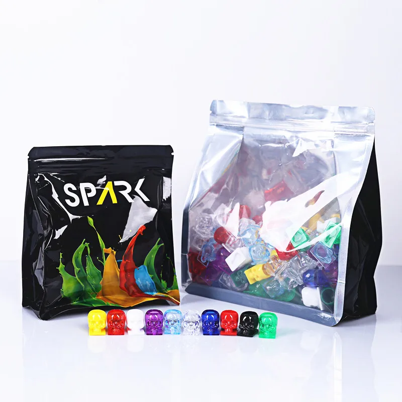 Newest 11*13mm 50pcs/bag  Disposable Miexd Colors Tattoo Skull Ink Cup