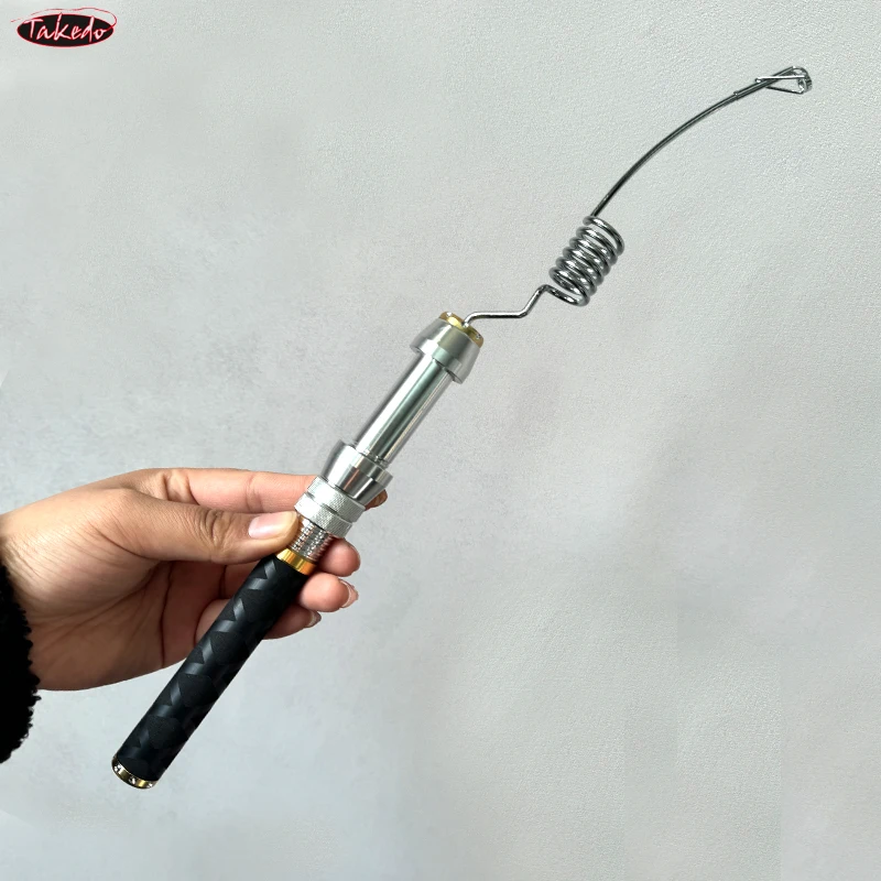 TAKEDO MYIZL Mini fishing rod spinning sea carbon fiber fishing tools ice telescopic small fishing rods view 3