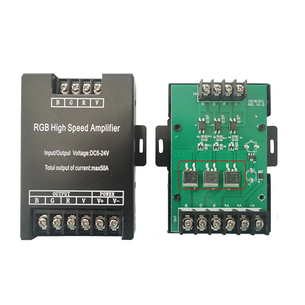 LED RGB 고속 증폭기, 라이트 스트립용 단일 색상 증폭기 리피터, 30A, 50A, 400W