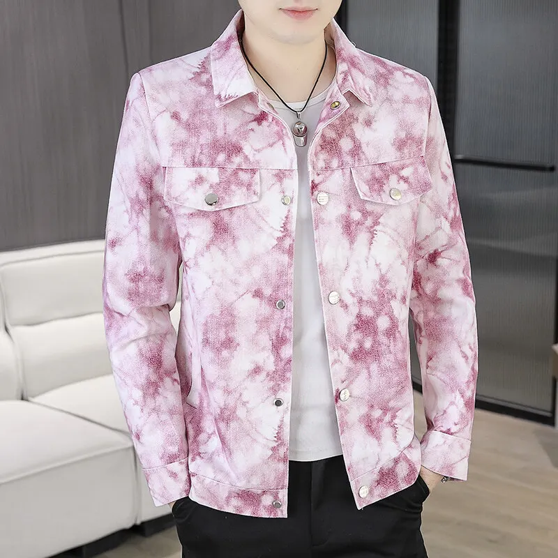 

Korean Sle Men's Faionable ort Jaet Versatile Slim Fit Spring Clothing Cotton Blend Material All Seasons Wear