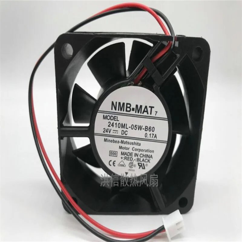 JFG ForOriginal NMB 2410ML-05W-B60 6025 24V 0.17A 6CM Two-wire Inverter Fan