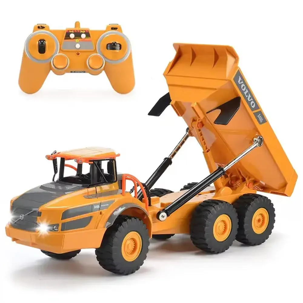 DOUBLE E E581 1:26 RC قلابة الهندسة سيارة 2.4Ghz 6 قناة البلاستيك البقشيش دلو التحكم عن بعد شاحنة قلابة هدايا الأطفال #6