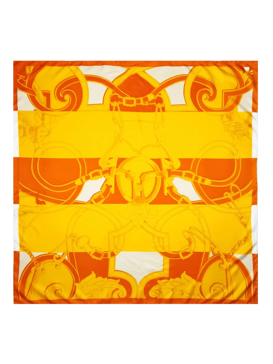 

Orange Twill Silk Scarf 90cm Neck Bandana Scarves Hand Rolled Hair Decoration Luxury Designers Brand Foulard Spring Accessories