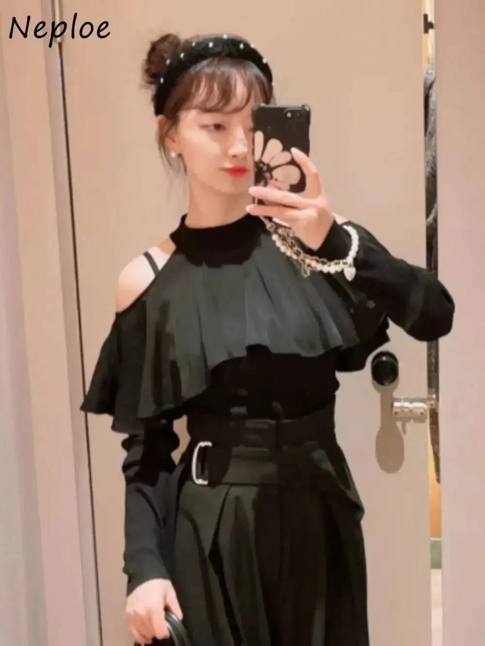 

Литературный Pure Desire Wind, вязаная лоскутная вуаль во французском стиле, вязаные свитера с открытыми плечами, японский плащ, элегантный пуловер