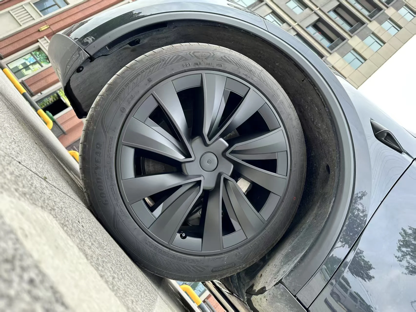 4er-Set Radkappen für Tesla Model Y Juniper 2025 2026 19 Zoll Ersatz-Radkappen Auto-Radnabenkappen Vollfelgen-Autozubehör – Detail 7
