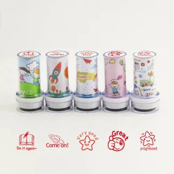 Auto Ink School Teacher Schoolhouse Kids Gift Kawaii Stamp Cartoon Children Plastic photosensitive seal custom