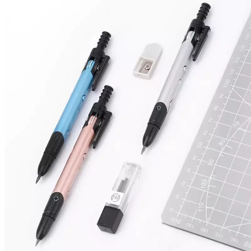 HAIWEN Pen-shaped Compass Retractable Needle Safety Anti-puncture Multifunctional Pen Clip Design Mechanical Pencil 2-in-1