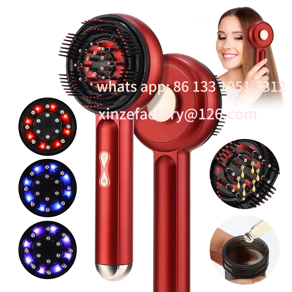 

Customizable Electric Hair Care Scalp Comb Micro-current 660nm Red Light, Kneading Relax Oil Applicator to Boost Blood Circulati