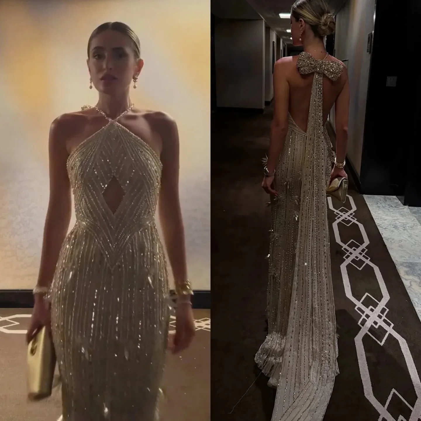 

Luxury Prom Dress 2025 Heavy Beading Sequins Diamond Bow Mermaid Evening Gown Women's Formal Wedding Party Long Dress