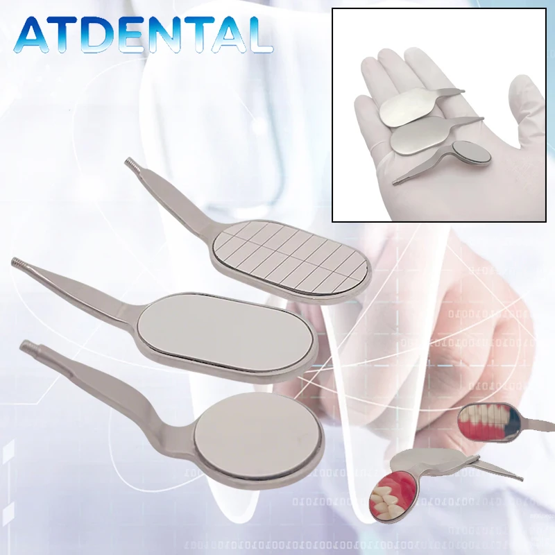 

3pcs Anti-Fog Dental Mirror Rhodium Coated - Crystal Clear Mouth Mirror for Dental Exams Stainless Steel Dentist Kit