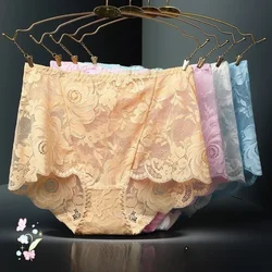 New Women's Underwear Sexy Lace No Trace Hip High Waist Female Triangle Underwear Cotton Ankle Comfortable Panties Women