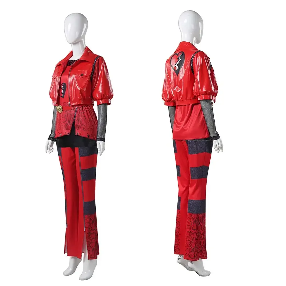 

2026 New Movie Descendent Rise Costume Disguise Princess Red Cosplay Fantasy Wigs Clothing Adult Women Roleplay Fantasia Outfits