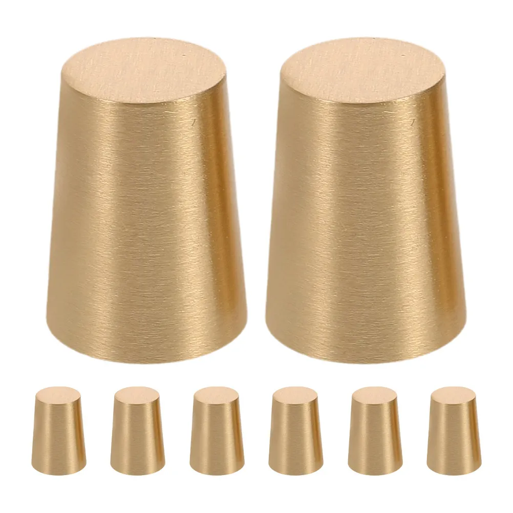 Brass Tray Stand Feet 8Pcs Cone Shape Decorative Protective Legs for Small Trays Boxes Cabinets