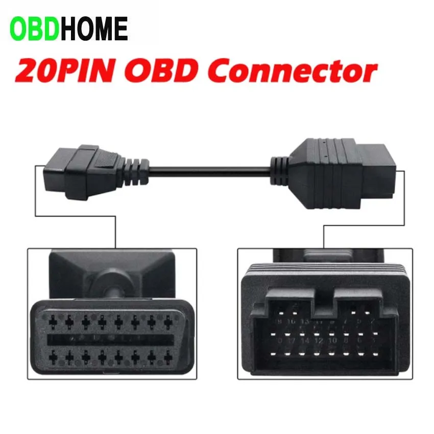 New 16pin To 20 PIN Adapter OBD2 Cable for KIA Sportage 20PIN Connector 20-16P Diagnostic Cord Auto Scanner Convert Wire Harness