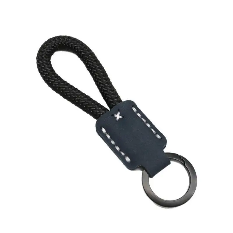 Schlüsselanhänger Motorrad Auto Leder Gewebtes Seil Metall Schlüsselanhänger Handtaschenanhänger Exquisites Dekoratives Accessoire Stilvolles Kleines Geschenk – Detail 3