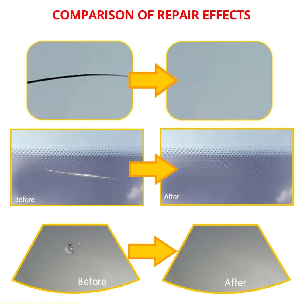 Universal Glass Crack Repair Kit, Acessórios para carro, Nano Líquidos para Windshields, Acessórios, Mobile Phone Screens Tool, Glue Wash