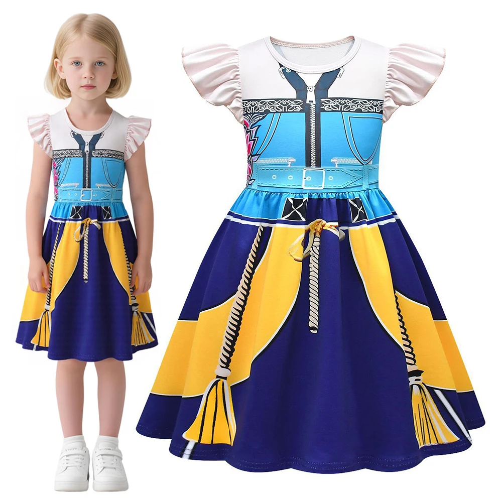 

Kids Clothes Girls Halloween Zoey Cosplay Costume Movie K-Pop Witch Hunter Same Style Girl Princess Dress Birthday Party Dress