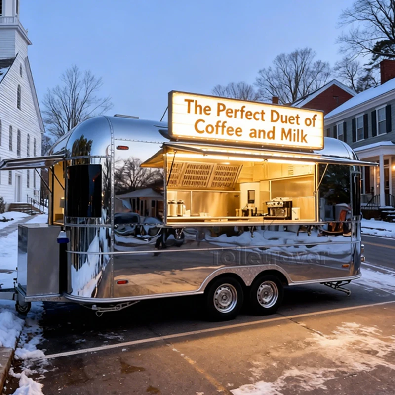 

Wholesale Commercial Food Truck Trailer Outdoor Mobile Food Truck Fully Equipped Food Trailer with Air Conditioner