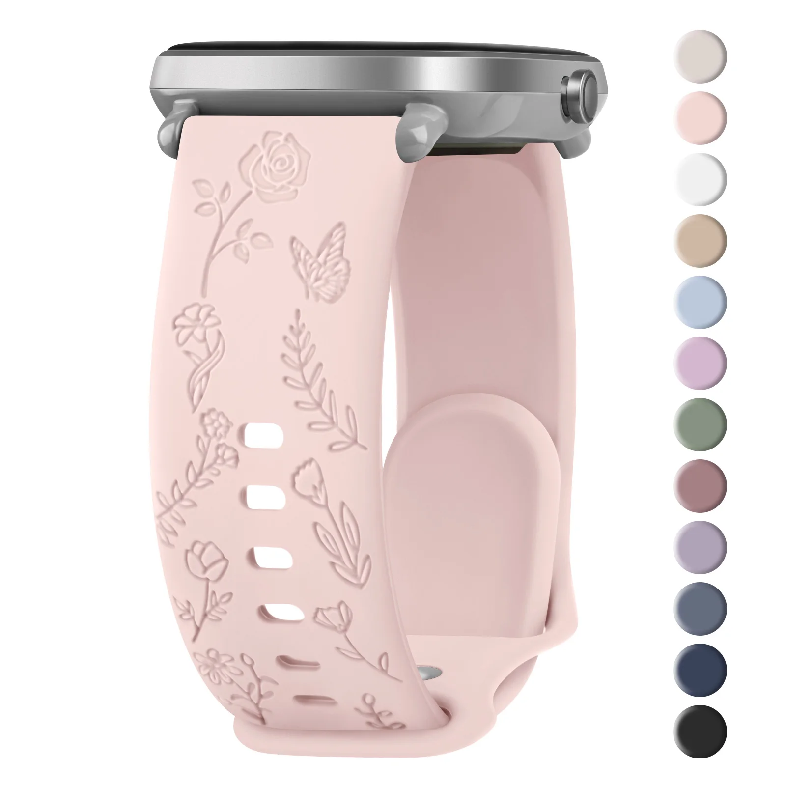 20mm Blumen gravur Uhren armband für Samsung Galaxy Uhr 6/5/4 40mm/44mm 5pro 45mm Uhr 6 4 klassische 43mm/47mm 42mm/46mm Band