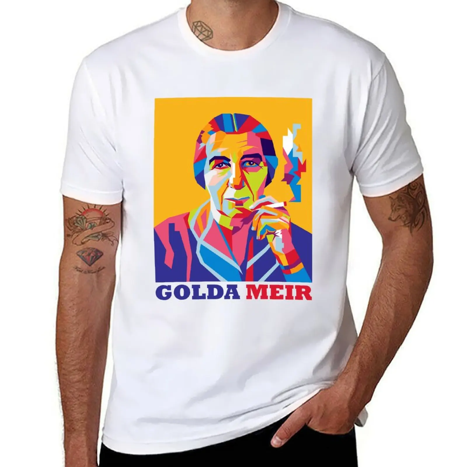 

luxury Meir high brand Wpap man illustration of man style tshirt Portrait t Golda quality in shirts T-Shirt