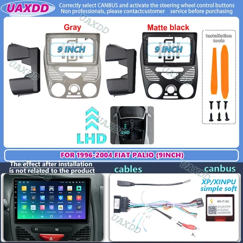 Imagen 2 del producto Bandas de Radio de coche de 9 pulgadas para FIAT Siena Palio 1996-2004 reproductor de marco estéreo Android placa de unidad principal 2Din Panel de embellecedor fascia