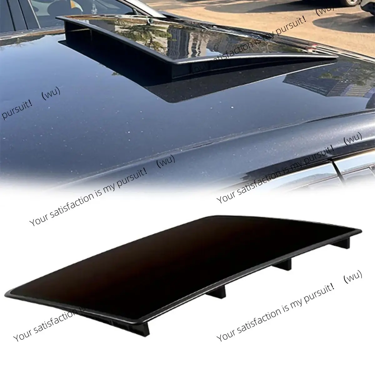 

Автомобильный черный имитационный люк на крыше, автомобильный универсальный поддельный люк на крыше, навес на крыше, прочная модификация автомобиля, декоративная паста
