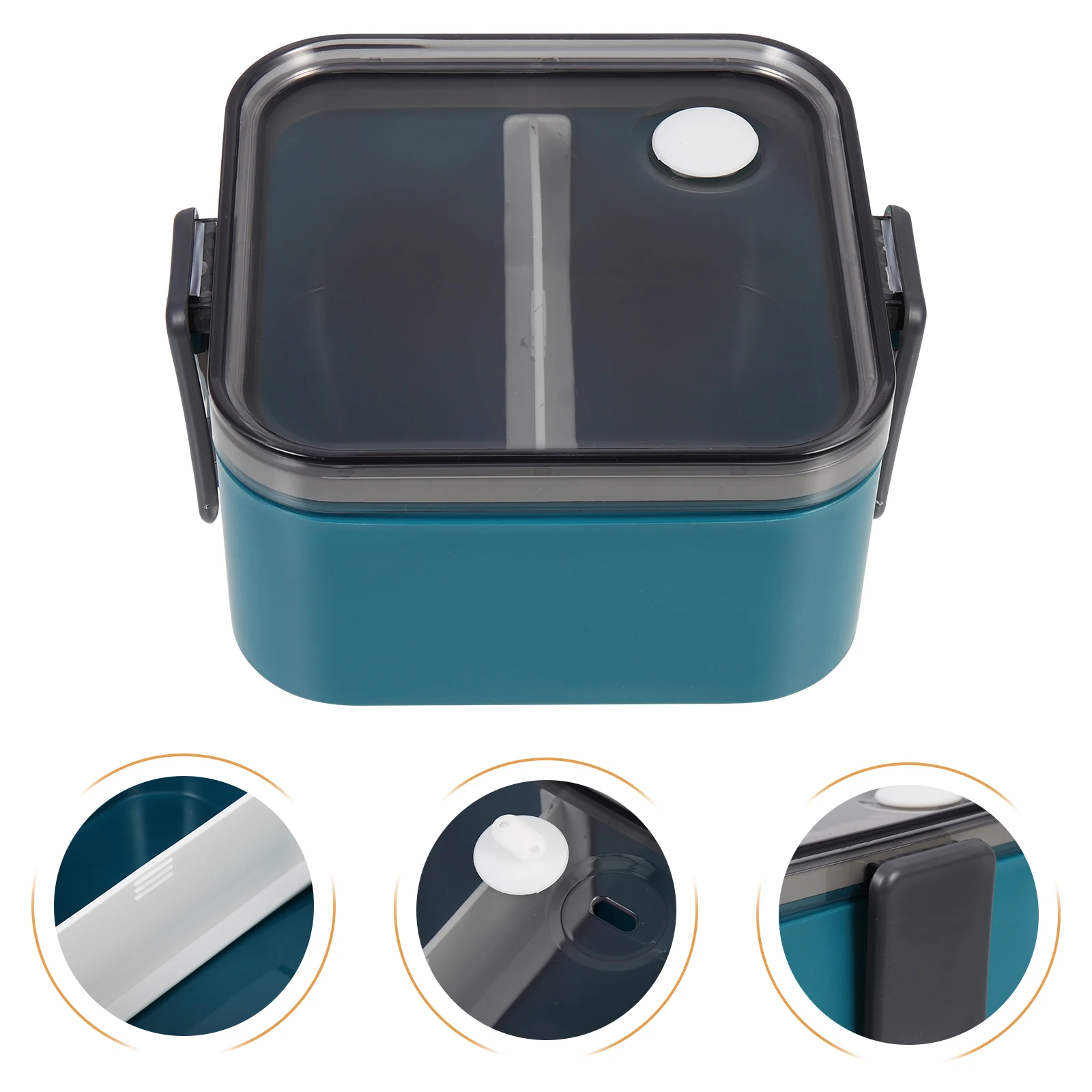 

Snack Box Microwave Lunch Student Square Container Plastic Microwavable Containers