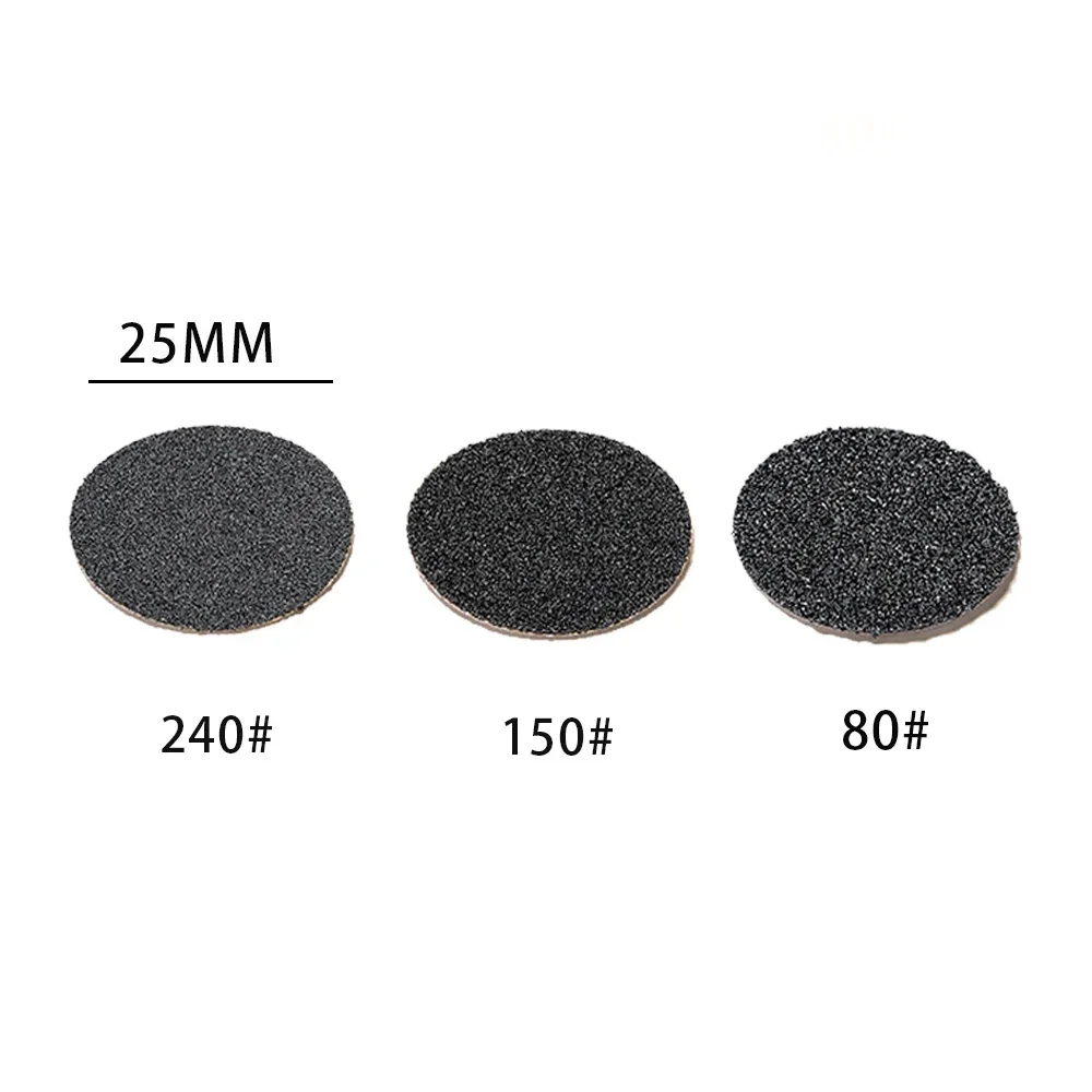 100 قطعة ورق الصنفرة القابل للاستبدال مع القرص 25 مللي متر أداة إزالة مسامير الكالس باديكير الصنفرة مسمار مثقاب الخشب الملحقات #5