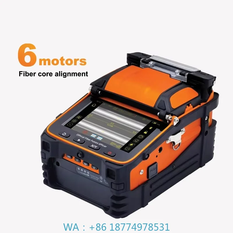 Empalmadora Automática de Fibra Óptica, Equipo Óptico de 6 Motores para Empalme de Cables Troncales y de Línea Principal