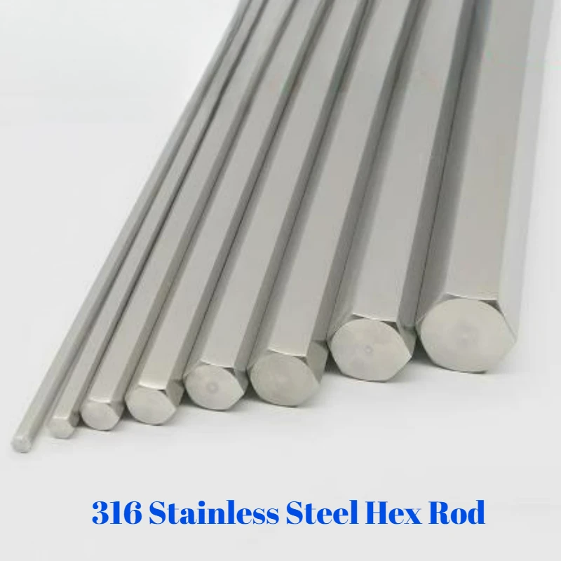 1pcs 316 Stainless Steel Hex Rod Dia 8/9/10/11/12/13/14/15/16mm Metric Hexagonal Bar Shaft Customized Length 500mm