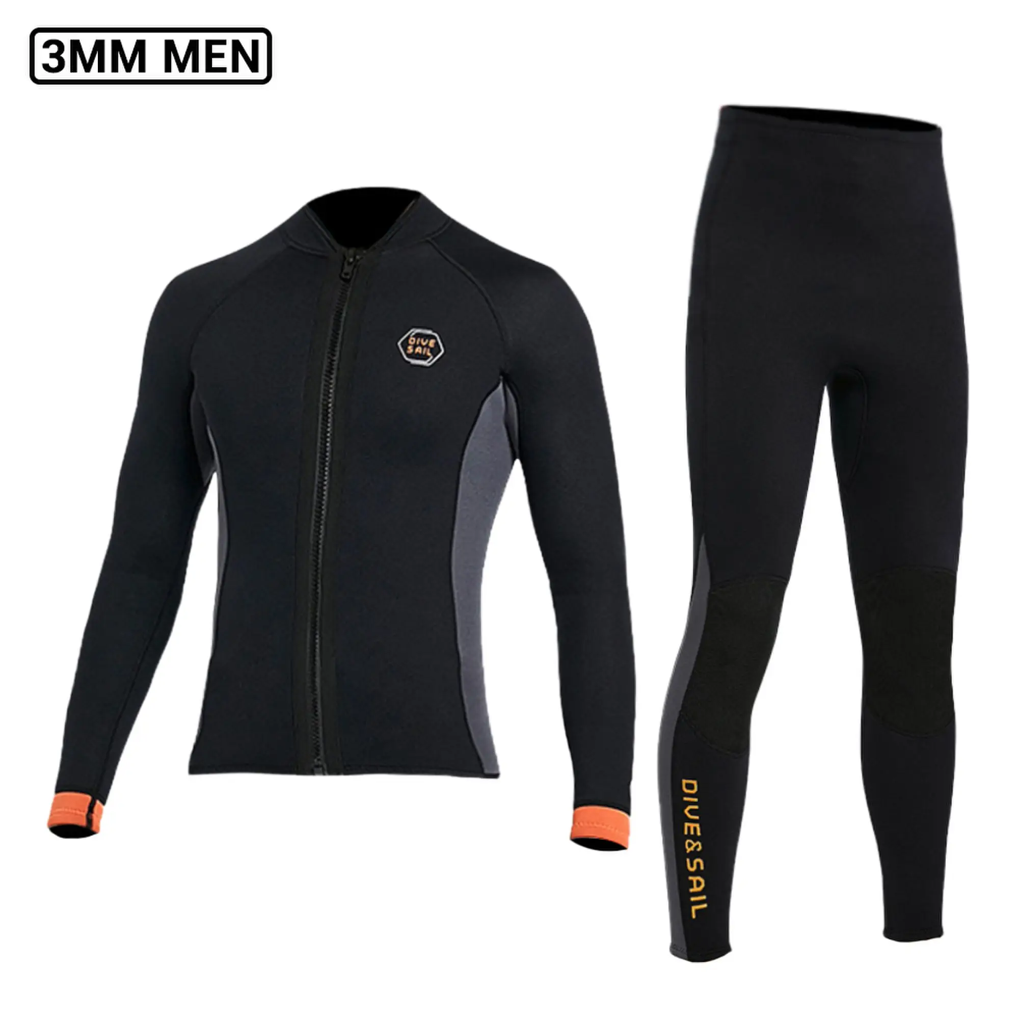 Traje de neopreno para hombre y mujer, chaqueta de 3MM y 2MM, traje de buceo, Surf, esnórquel, equipo de pesca submarina