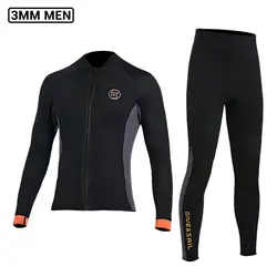 Terno de mergulho neopreno para homens e mulheres, jaqueta, surf, mergulho, subaquático, pesca submarina, equipamento de kitesurf, 3mm, 2mm