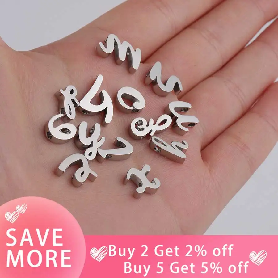 26pcs Lowercase Letter Charm, Alphabet Charm, Gold Letter Charm, 26 Letters Initial Charms, Gold Stainless Steel, High Polished