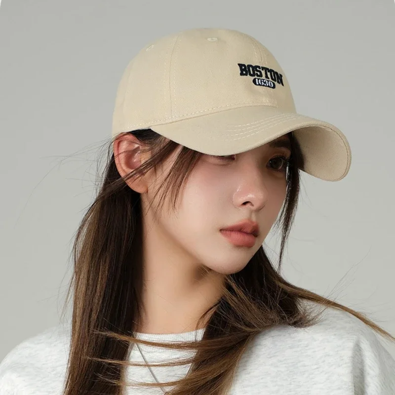 Large Size 65cm Ins Embroidered Peaked Cap Korean Style Versatile Curved Brim Trendy Men\'s Spring Autumn Baseball Caps