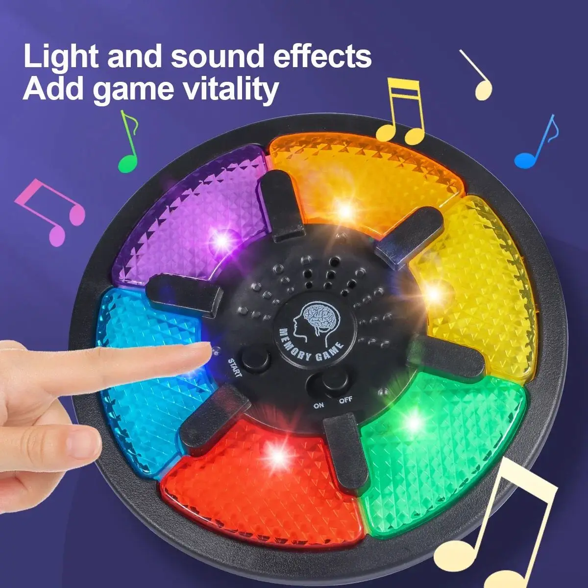 Children's Memory Training Game Toy LED Light Sound Effect Multi-Person Interactive Toys Hand-Eye Coordination Game Machine